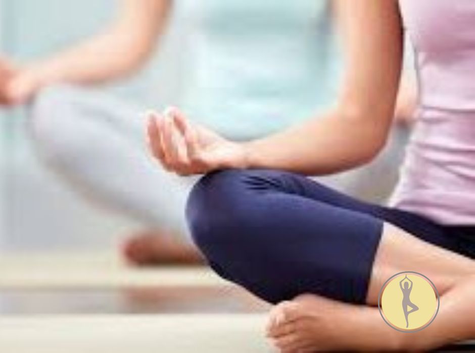 yoga houding met stijl element